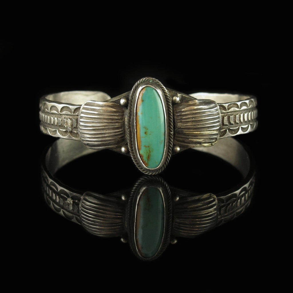 Vintage Single Stone Turquoise Bracelet