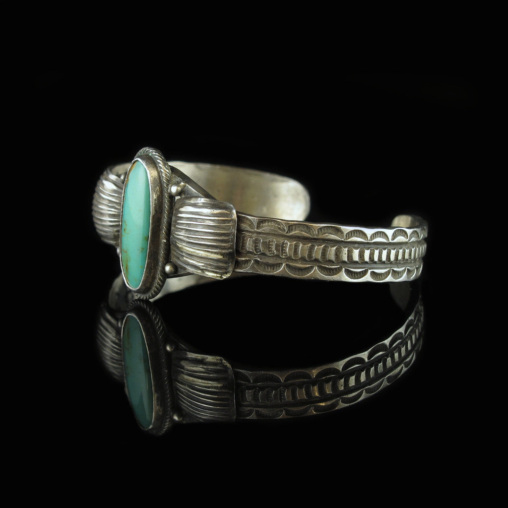 Vintage Single Stone Turquoise Bracelet