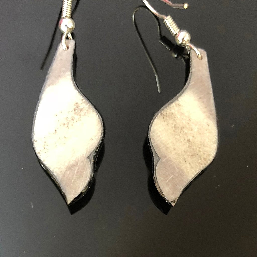 Red Small Leaf Earrings - Handmade Moose Jewelry