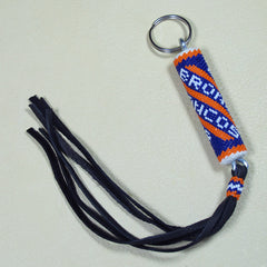 Broncos Beaded Keychain