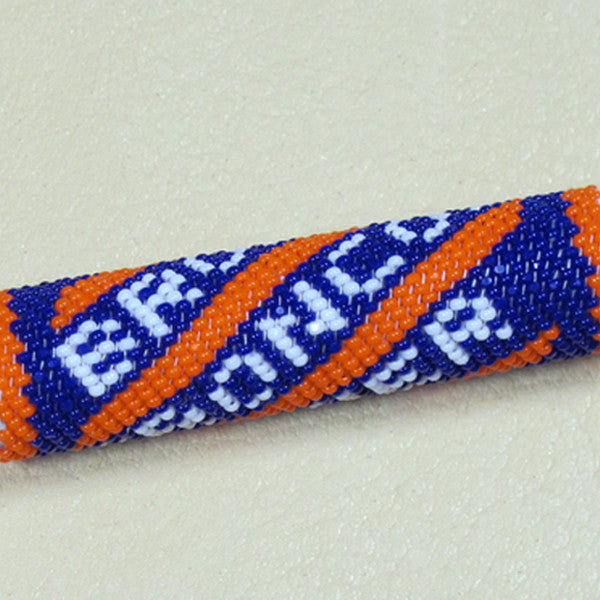 Broncos Beaded Keychain