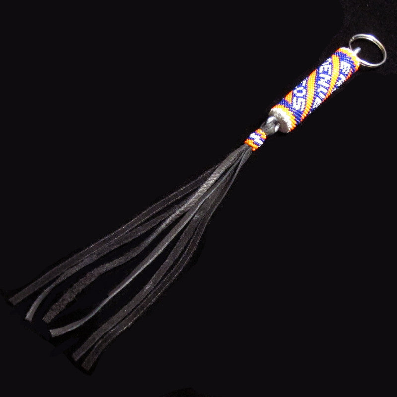 Broncos Beaded Keychain